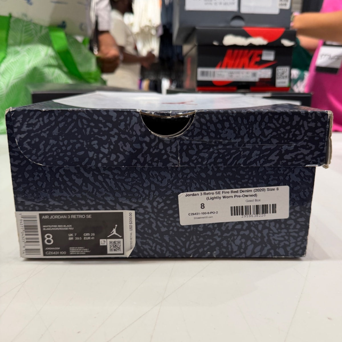 Jordan 3 Retro SE Fire Red Denim (2020) - Image 8
