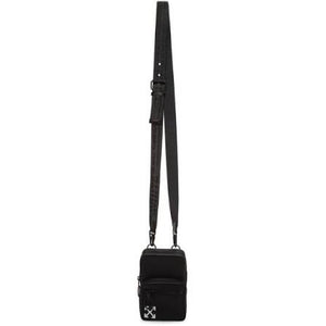 Off White Black Brushed Mini Crossbody Bag