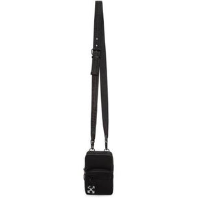 Off White Black Brushed Mini Crossbody Bag