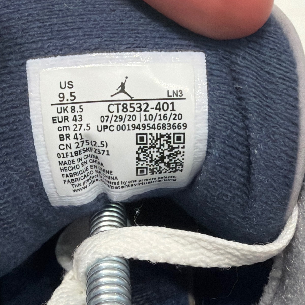 Jordan 3 Retro Georgetown (2021) Size 9.5 (Moderately Worn Pre-Owned) - Image 7
