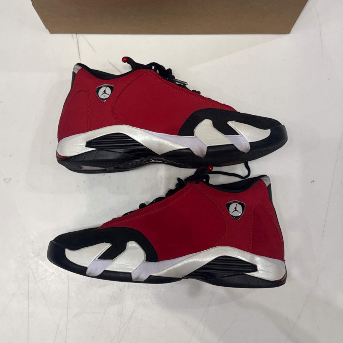 Jordan 14 Retro Gym Red Toro Size 9.5 (Lightly Worn Pre-Owned) - Image 2