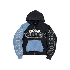 Mixed Emotions Split decision Hoodie Blue