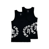 Mixed Emotions 2 Pack Black Script Tank Tops