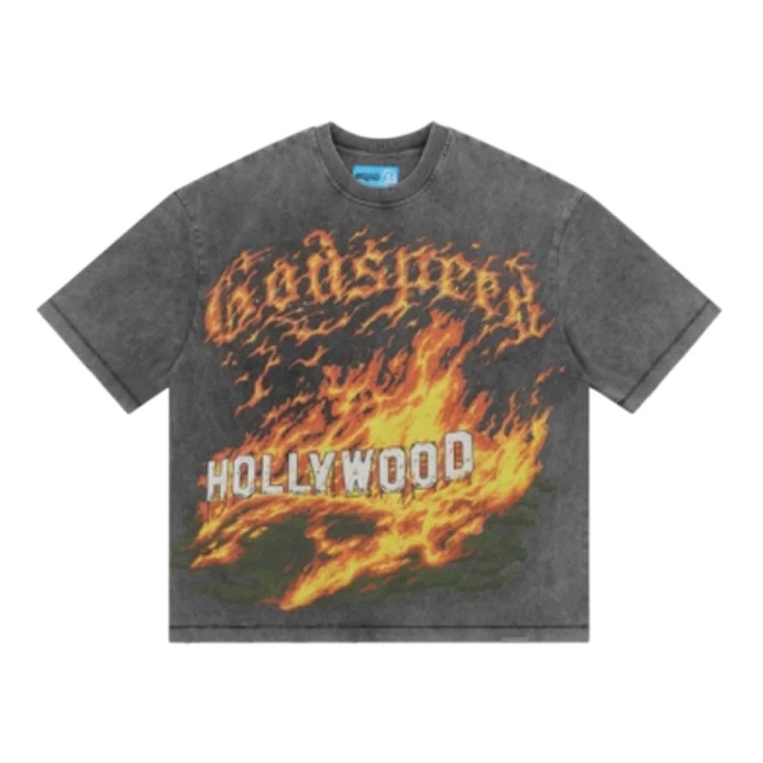 GODSPEED Hollywood Inferno II Tee Grey Wash