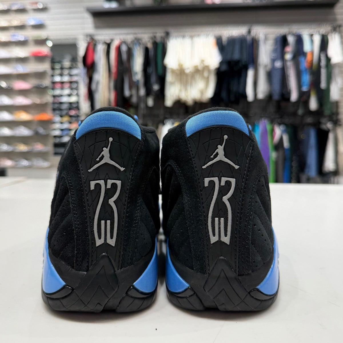 Jordan 14 Retro Black University Blue (2026) Size 8.5 (VNDS Pre-Owned) - Image 5