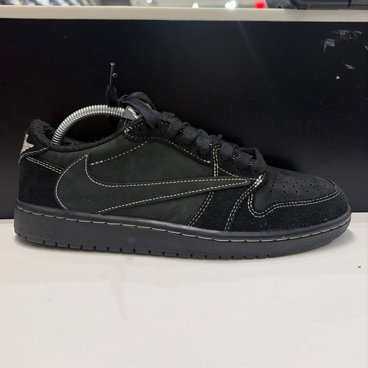 Jordan 1 Retro Low OG SP Travis Scott Black Phantom Size 8.5 (Moderately Worn Pre-Owned) - front