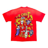 Warren Lotas Lie Cheat Steal T-Shirt Red