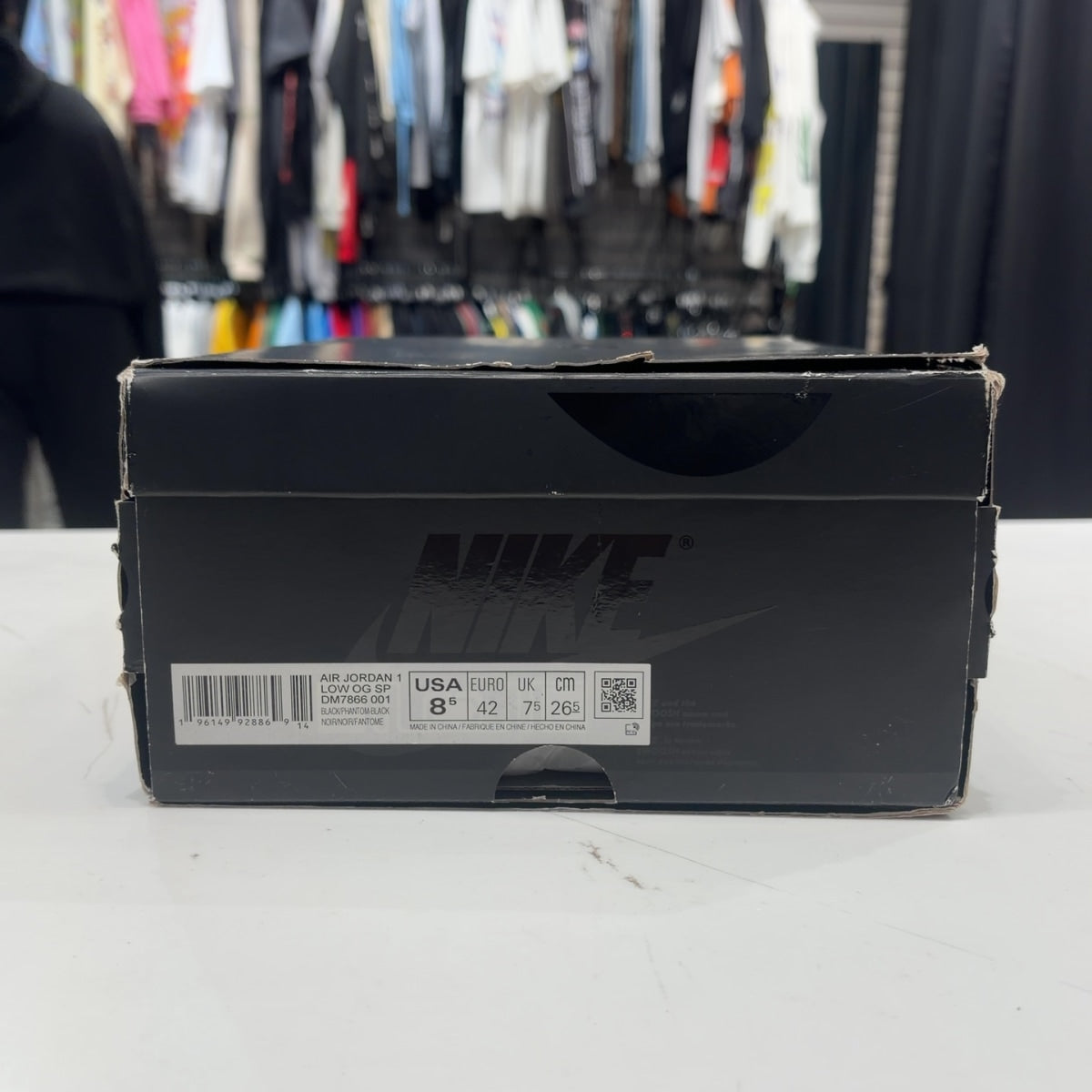 Jordan 1 Retro Low OG SP Travis Scott Black Phantom Size 8.5 (Moderately Worn Pre-Owned) - aux