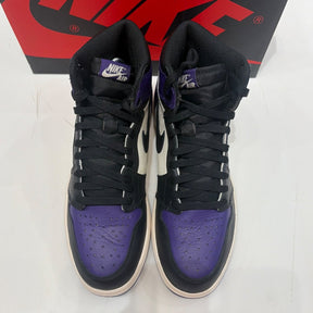 Jordan 1 Retro High Court Purple Size 10.5 (Lightly Worn Pre-Owned) - tag