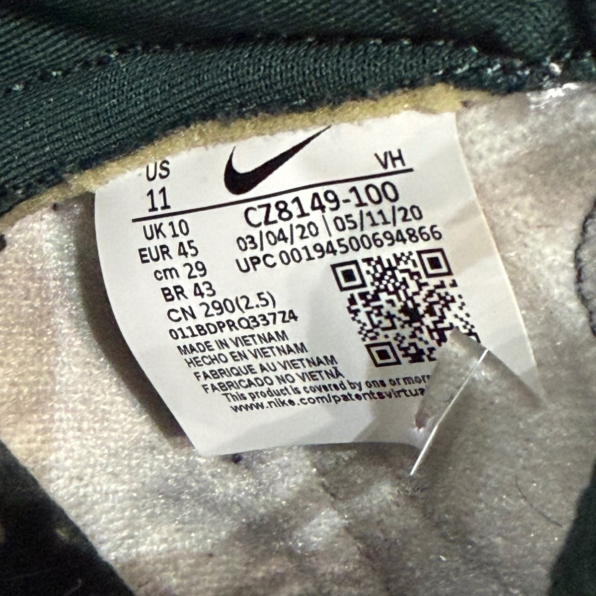 Nike Dunk High Spartan Green Size 11 (Lightly Worn Pre-Owned) - Image 7