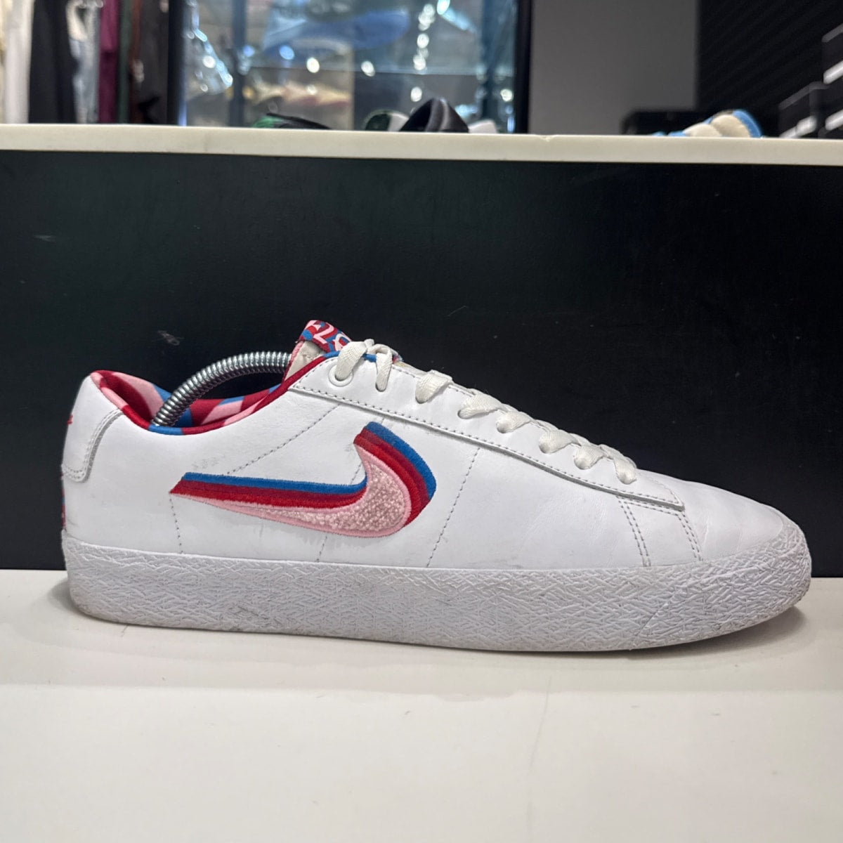 Nike SB Blazer Low Parra Size 10 (Lightly Worn Pre-Owned) - Image 1