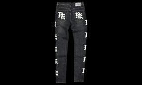 Mixed Emotion "Monogram" Black Wash Denim