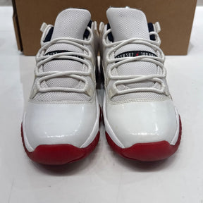 Jordan 11 Retro Low White Varsity Red (GS) Size 7Y (Moderately Worn Pre-Owned) - Image 4