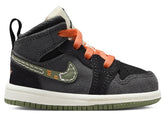 Jordan 1 Mid SE Craft Anthracite Black Bright Mandarin Sky J Light Olive (TD)