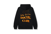 Anti Social Club Flames Hoodie Black