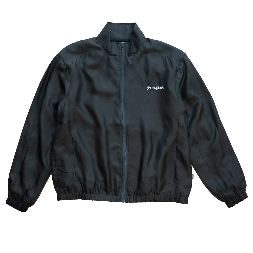 Sinclair Silk Track Jacket Black