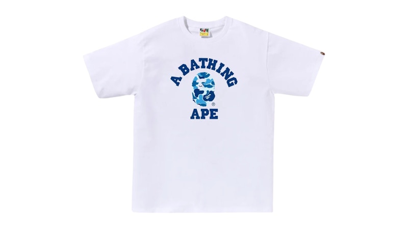BAPE ABC Camo College Tee (SS25) White/Blue