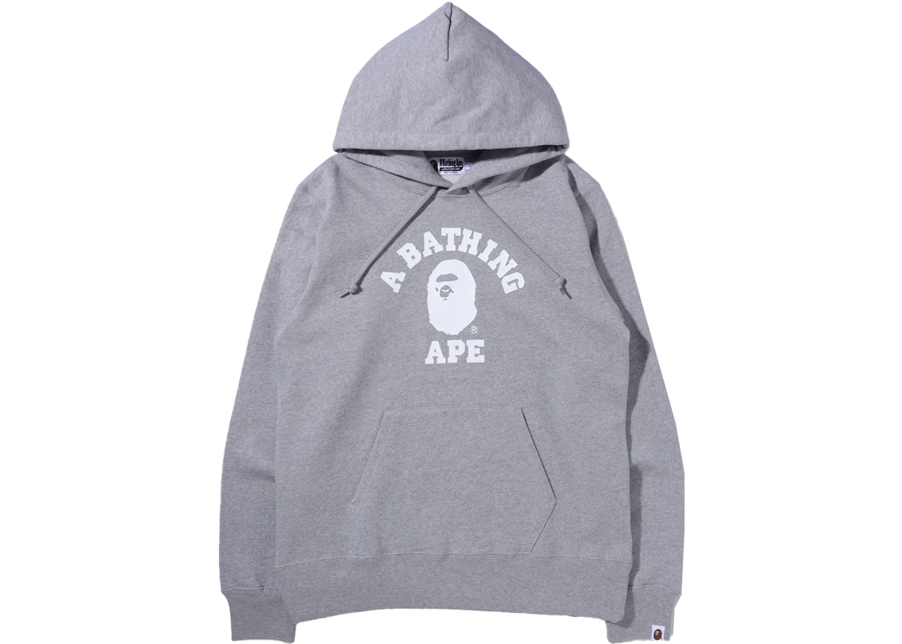 BAPE College Pullover Hoodie Gray