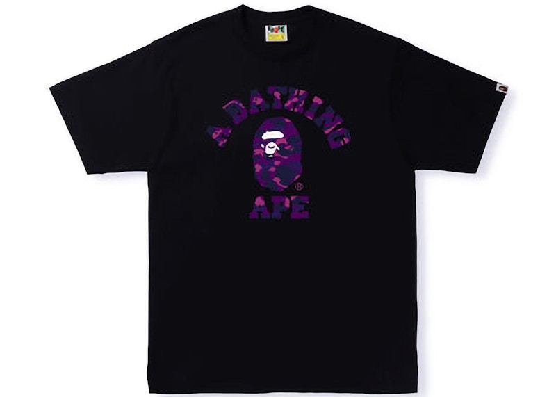 BAPE Color Camo College Tee Black Purple