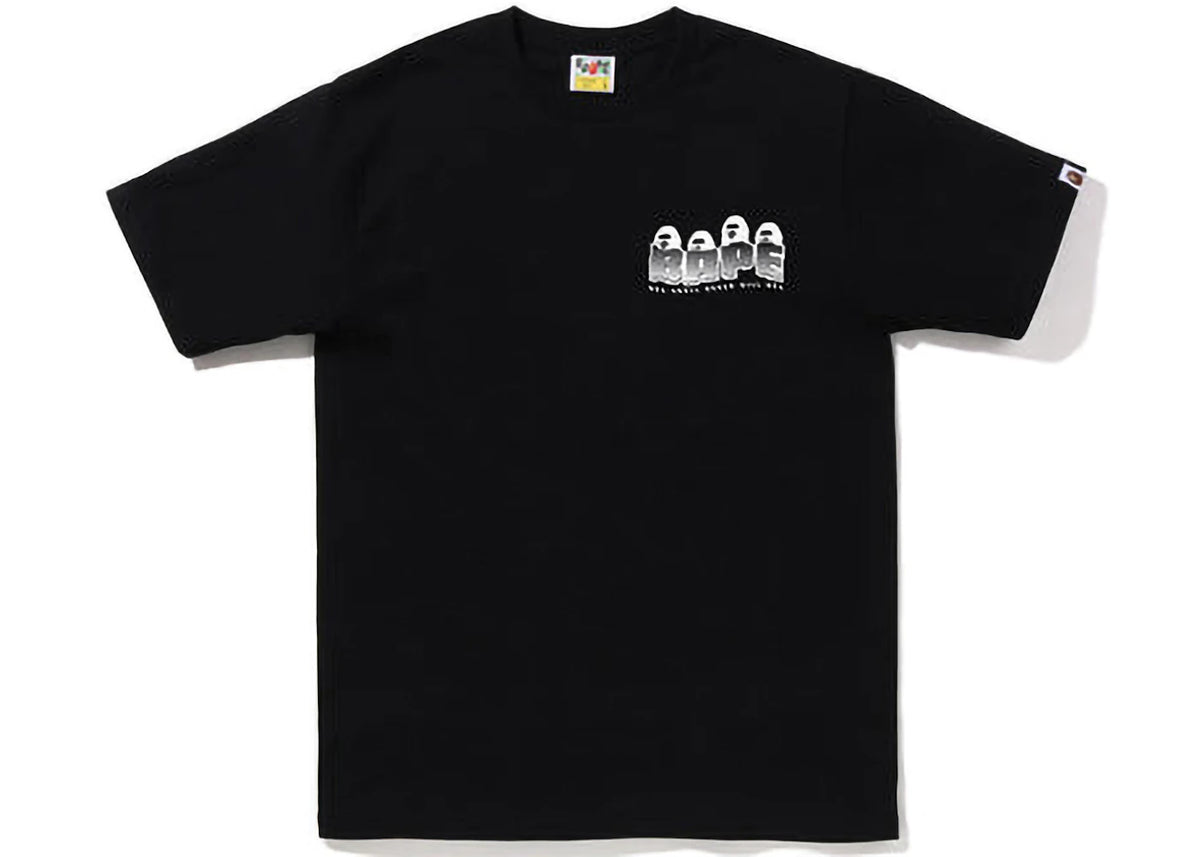 BAPE Stroke Camo Distortion Tee Black/Red