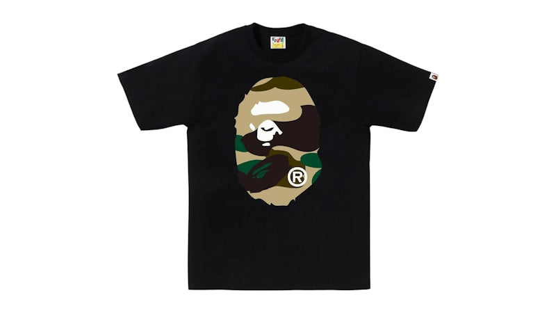 BAPE Giant 1st Camo Big Ape Head T-Shirt Black/Yellow