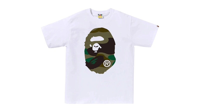 BAPE Giant 1st Camo Big Ape Head T-Shirt White/Green