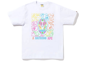 BAPE Halloween Neon Mexican Skull Tee White