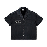 Triple Sevens Nylon Black Button Up