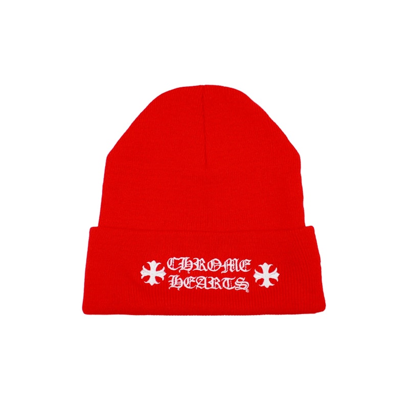 Chrome Hearts Logo Beanie Red