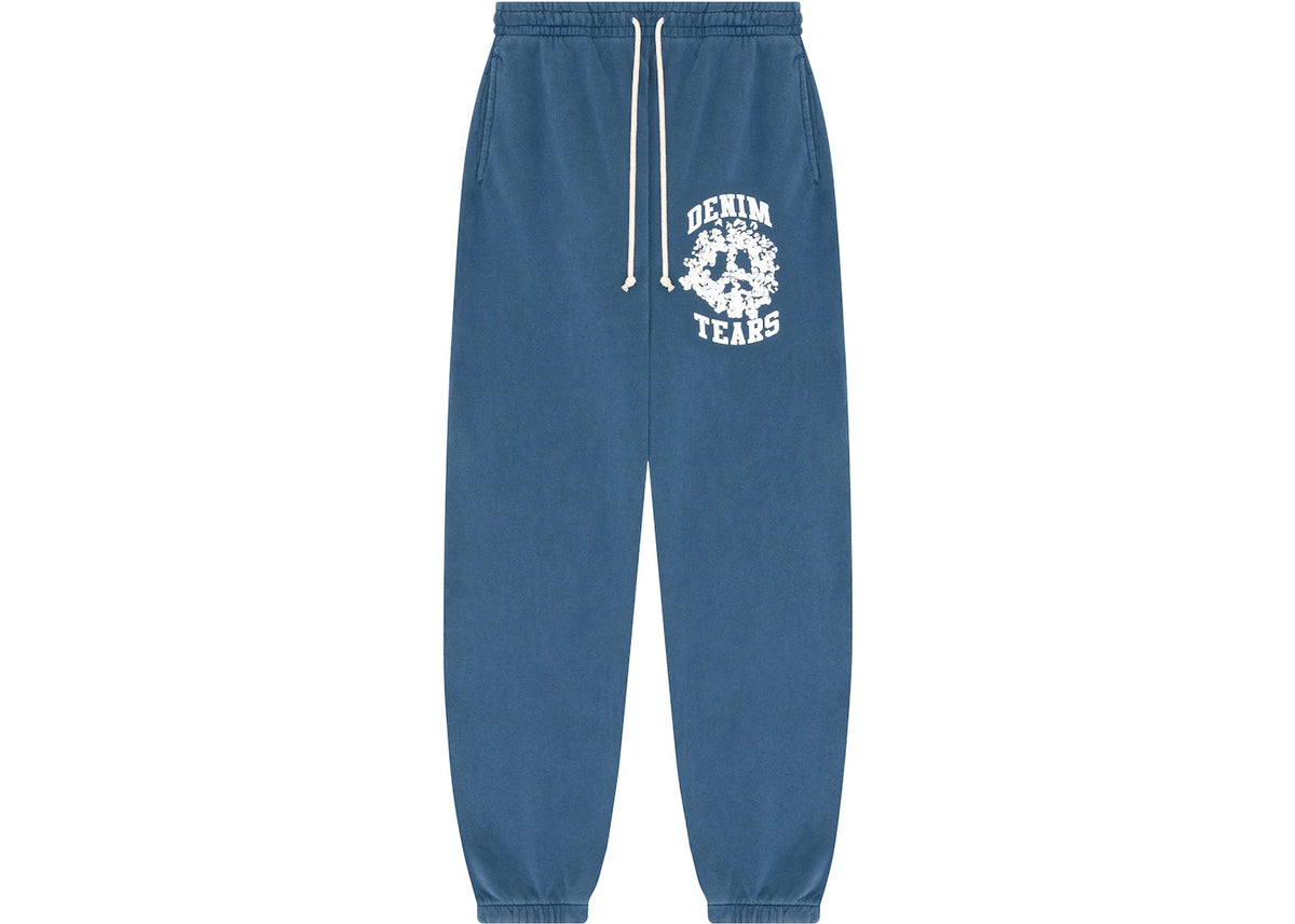 Cotton Wreath Peace University Sweatpants Blue