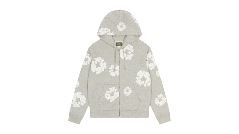 Denim Tears Cotton Wreath Zip Hoodie Grey