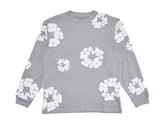 Denim Tears Long Sleeve Cotton Wreath T-shirt Grey
