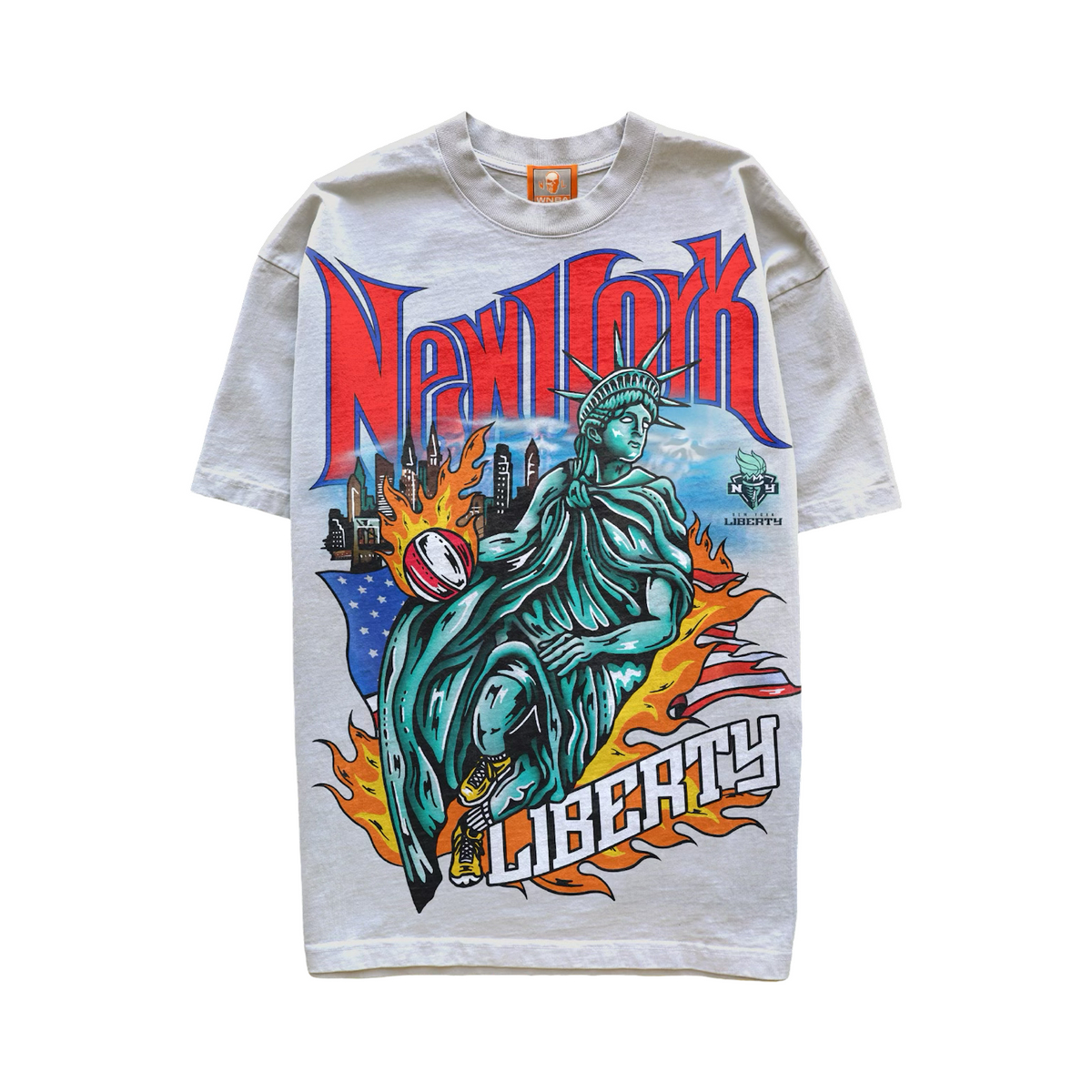 Warren Lotus New York Liberty Crossover Tee Cream