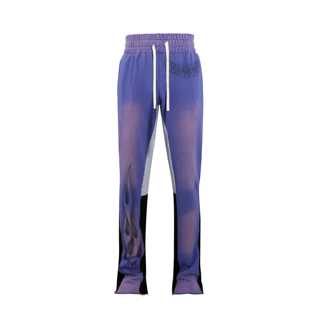 Lost Intricacy Lavender Flare Sweatpants