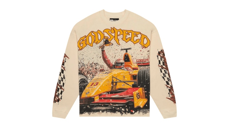 Godspeed F1 Finishline L/S T-Shirt Bone