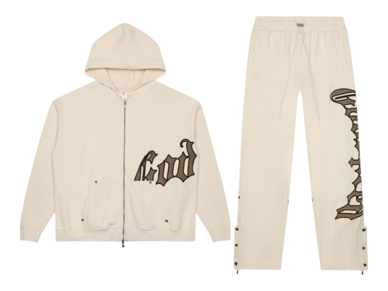 Godspeed OG Logo V2 Sweatsuit Creme/Brolive
