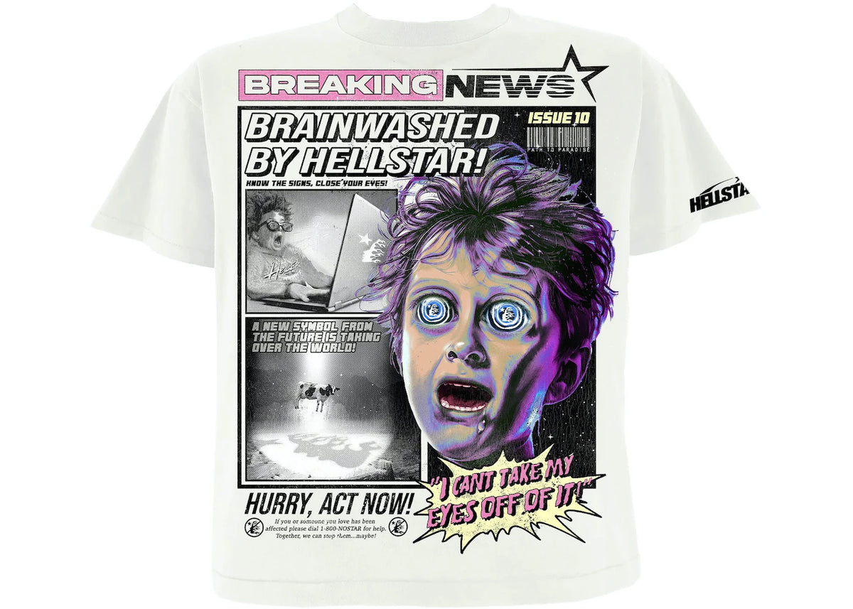 Hellstar Breaking News T-Shirt White