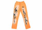 Hellstar Fire Orange Flare Bottom Sweatpants Orange Dye