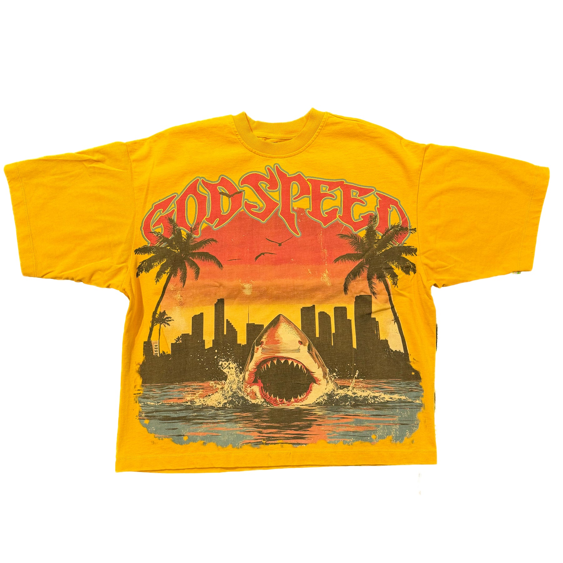 GODSPEED Miami Shark Tee Yellow