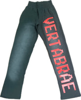 VERTABRAE Sweatpants Green/Red