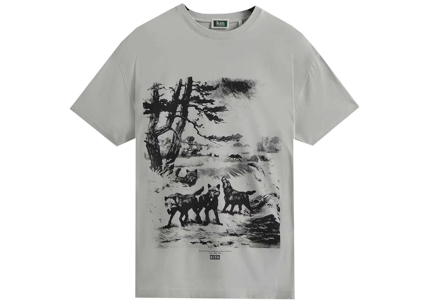 Kith AMNH Wolves Vintage Tee Concrete