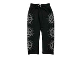 Mixed Emotion Eclipse Rhinestone Sweatpants Black