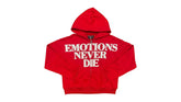 Mixed Emotion End Rhinestone Hoodie Red
