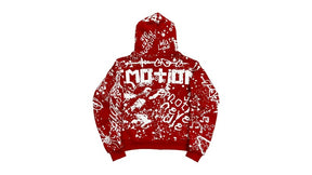Mixed Emotion Graffiti Hoodie Red - Stockx_View_02