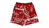 Mixed Emotion Graffiti Shorts Red