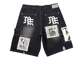 Mixed Emotions AI Denim Shorts Black