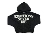 Mixed Emotions End Rhinestone Hoodie Black
