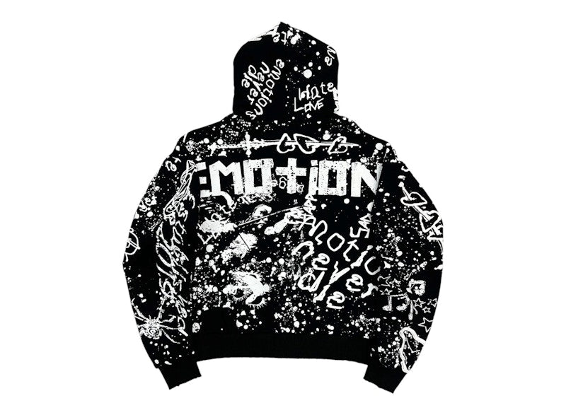 Mixed Emotions Graffiti Hoodie Black - Stockx_View_02