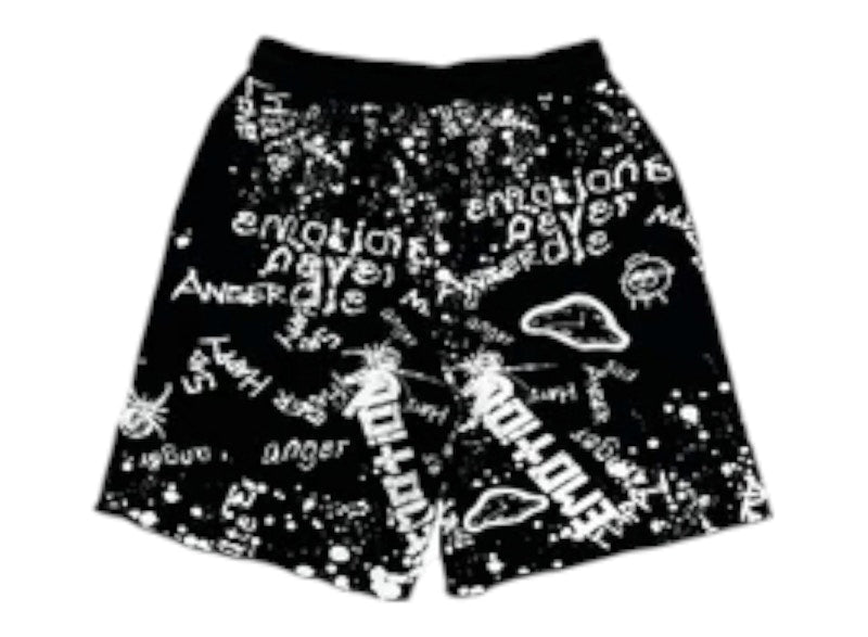 Mixed Emotions Graffiti Shorts Black - Stockx_View_02