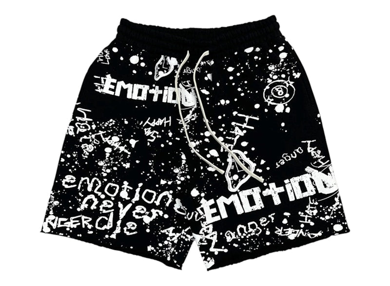 Mixed Emotions Graffiti Shorts Black